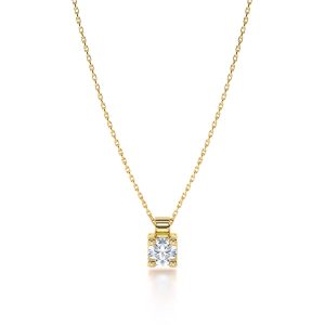 Solitaire Diamond Necklace 0.10ct in 18k gold