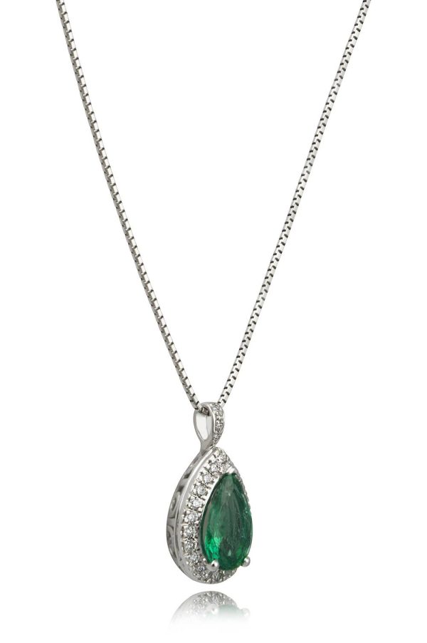 kolie-rozeta-apo-leeko-chreso-k18-me-smaraythi-1-63ct-and-thiamantia-0-47ct-a17844