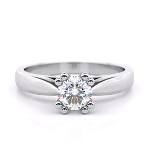 Clio-Solitaire-Engagement-Ring-18K-White-Gold-front-0