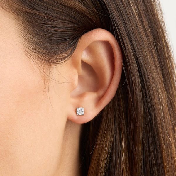 classic-round-diamond-four-prong-stud-earrings-white-gold-2ct-lab-diamond-on-ear Medium
