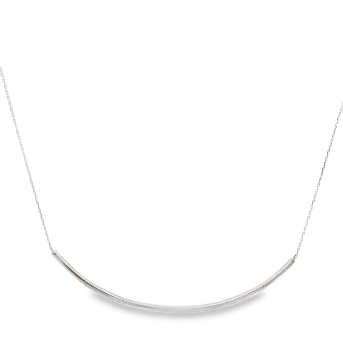 Bar necklace in 18k white gold